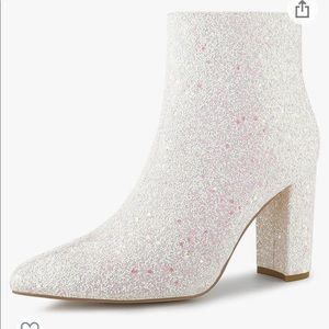 White Sparkly Booties